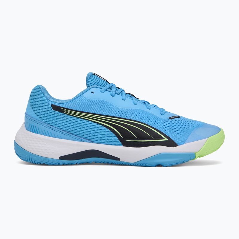 Men's indoor sports shoes PUMA Solarstrike III luminous blue/club navy/fizzy apple 2