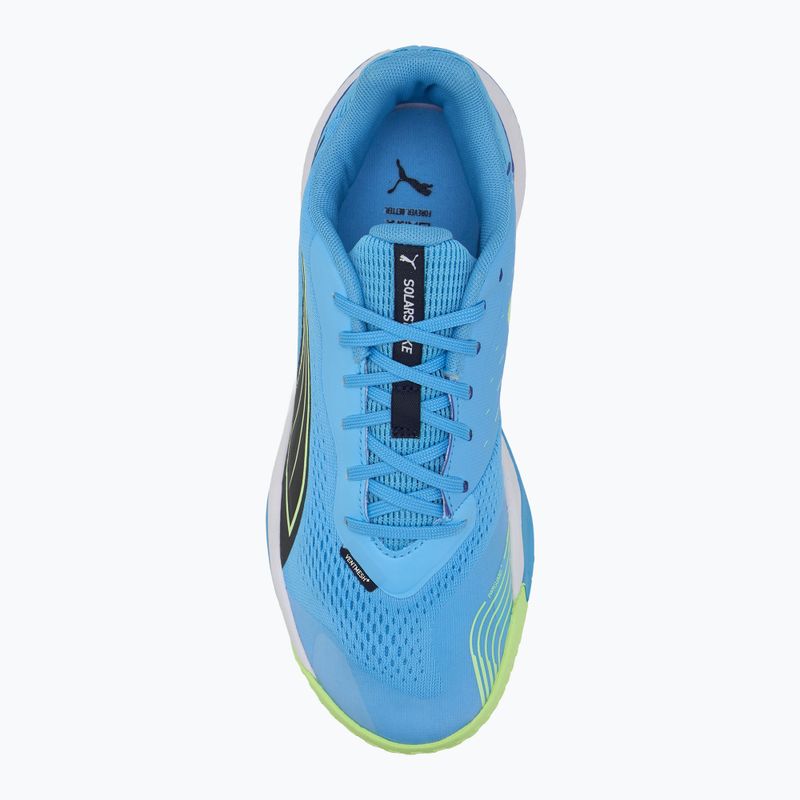 Men's indoor sports shoes PUMA Solarstrike III luminous blue/club navy/fizzy apple 5