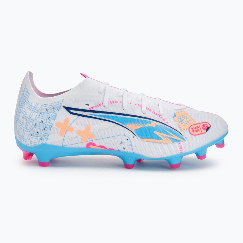 PUMA Ultra 5 Match Vol. Up FG/AG football boots puma white/luminous blue 2