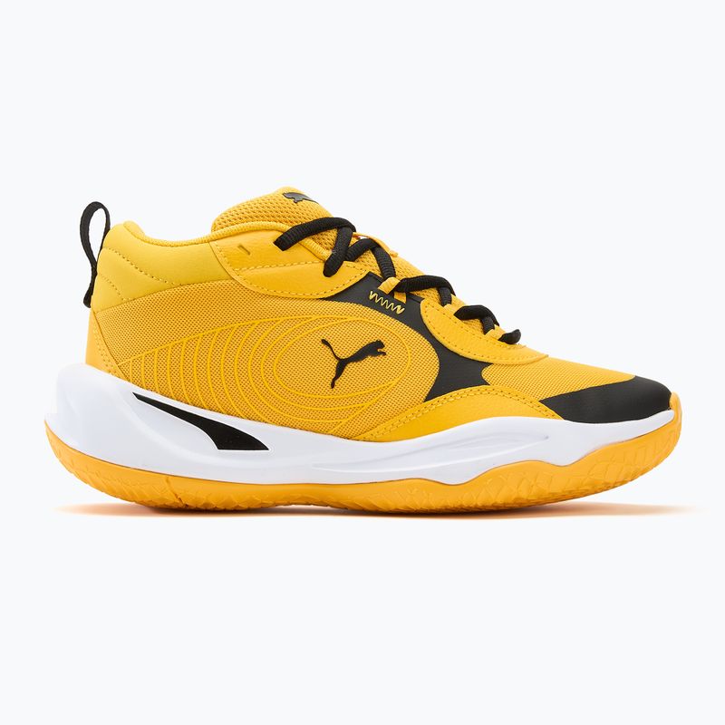 PUMA Playmaker Pro JR children's basketball shoes yellow sizzle/puma blackl 2