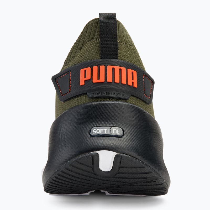 PUMA Softride Symmetry Fuzion running shoes puma olive/puma black/flame filcker 6