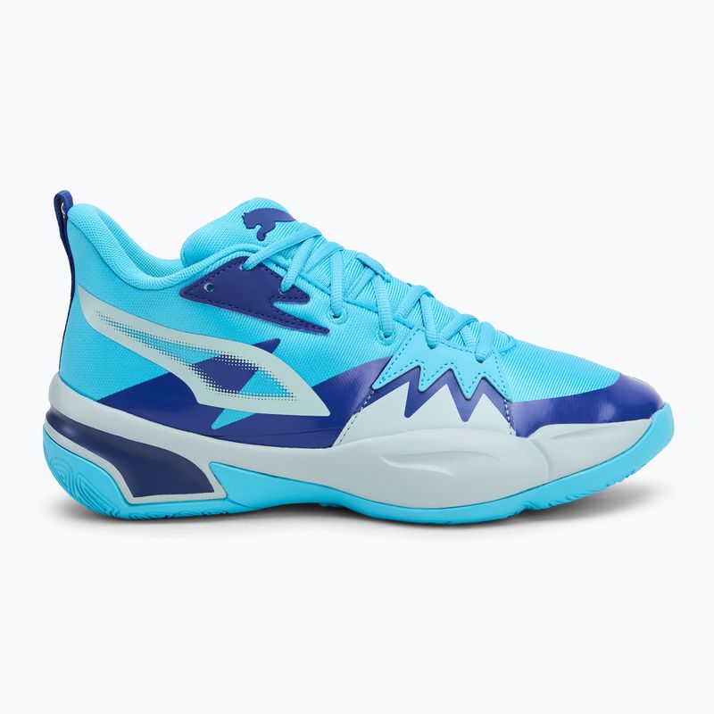 PUMA Genetics purple glimmer/bright aqua/strong gray/white basketball shoes 2