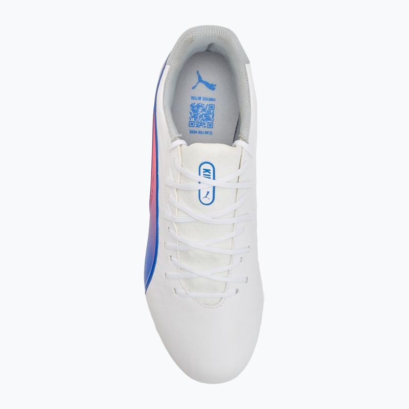 PUMA King Match FG/AG football boots puma white/bluemazing/flat light grey/sunset glow 5