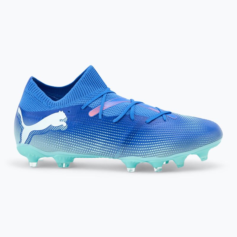 PUMA Future 7 Play It football boots hyperlink blue/mint/puma white 2