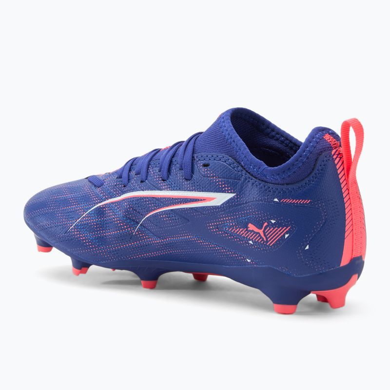 PUMA Ultra 5 Match FG/AG Jr children's football boots lapis lazuli/puma white/sunset glow 3