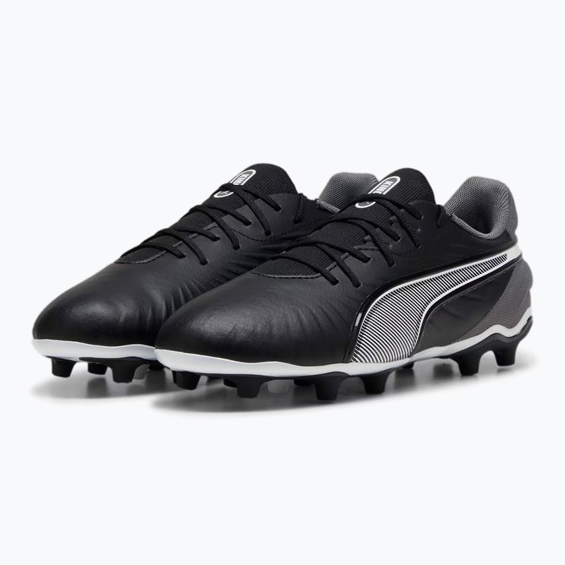 PUMA King Match FG/AG Jr children's football boots puma black/puma white/cool dark grey 8