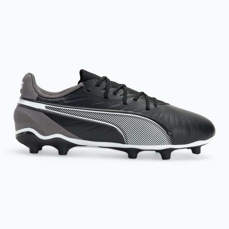 PUMA King Match FG/AG Jr children's football boots puma black/puma white/cool dark grey 2