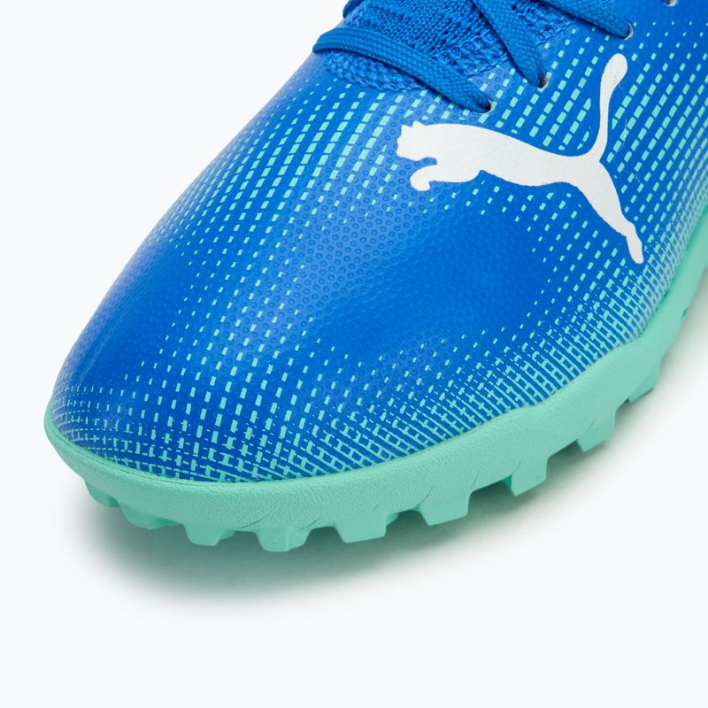 PUMA Future 7 Play TT football boots hyperlink blue/mint/puma white 7