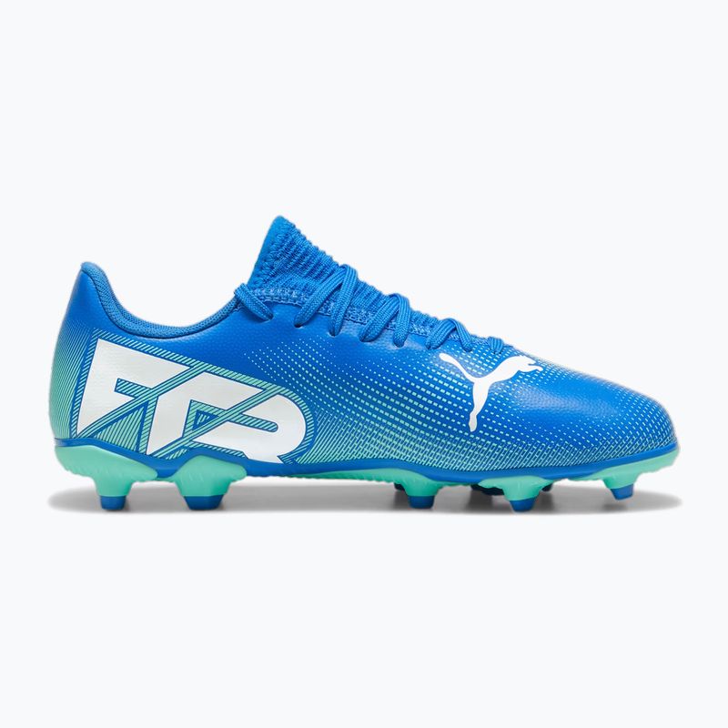 PUMA Future 7 Play FG/AG Jr children's football boots hyperlink blue/mint/puma white 3