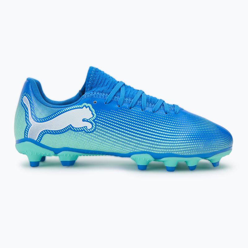 PUMA Future 7 Play FG/AG Jr children's football boots hyperlink blue/mint/puma white 2