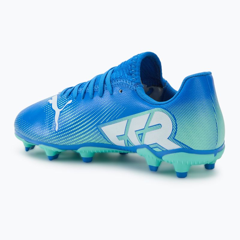 PUMA Future 7 Play FG/AG Jr children's football boots hyperlink blue/mint/puma white 3