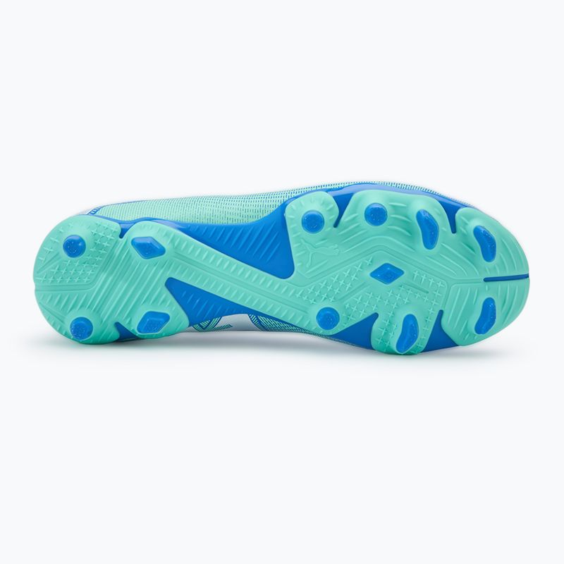 PUMA Future 7 Play FG/AG Jr children's football boots hyperlink blue/mint/puma white 4