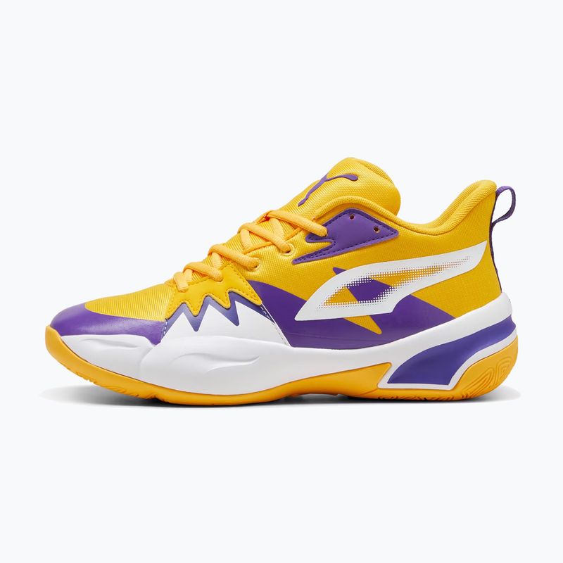 PUMA Genetics yellow sizzle/puma white basketball shoes 2