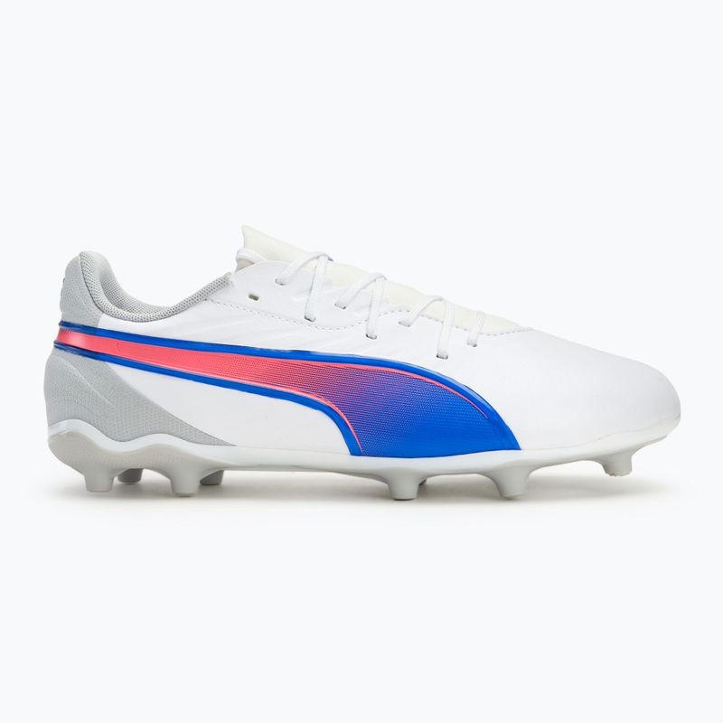 PUMA King Match FG/AG Jr children's football boots puma white/bluemazing/flat light grey/sunset glow 2