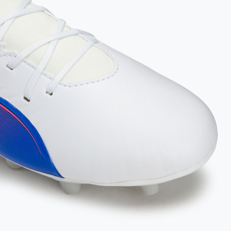 PUMA King Match FG/AG Jr children's football boots puma white/bluemazing/flat light grey/sunset glow 7