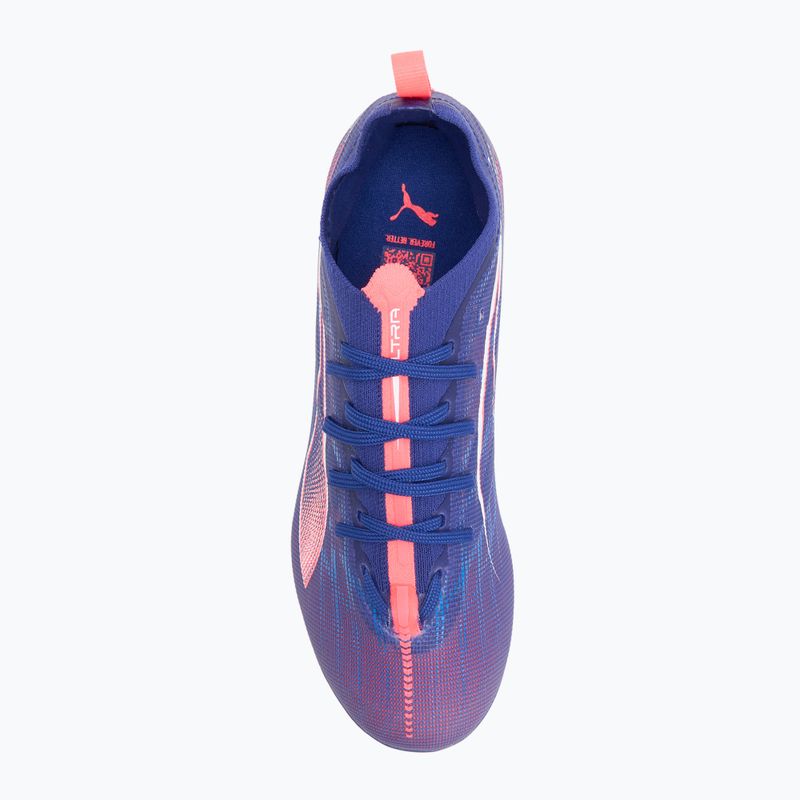 PUMA Ultra 5 Pro FG/AG Jr children's football boots lapis lazuli/puma white/sunset glow 5