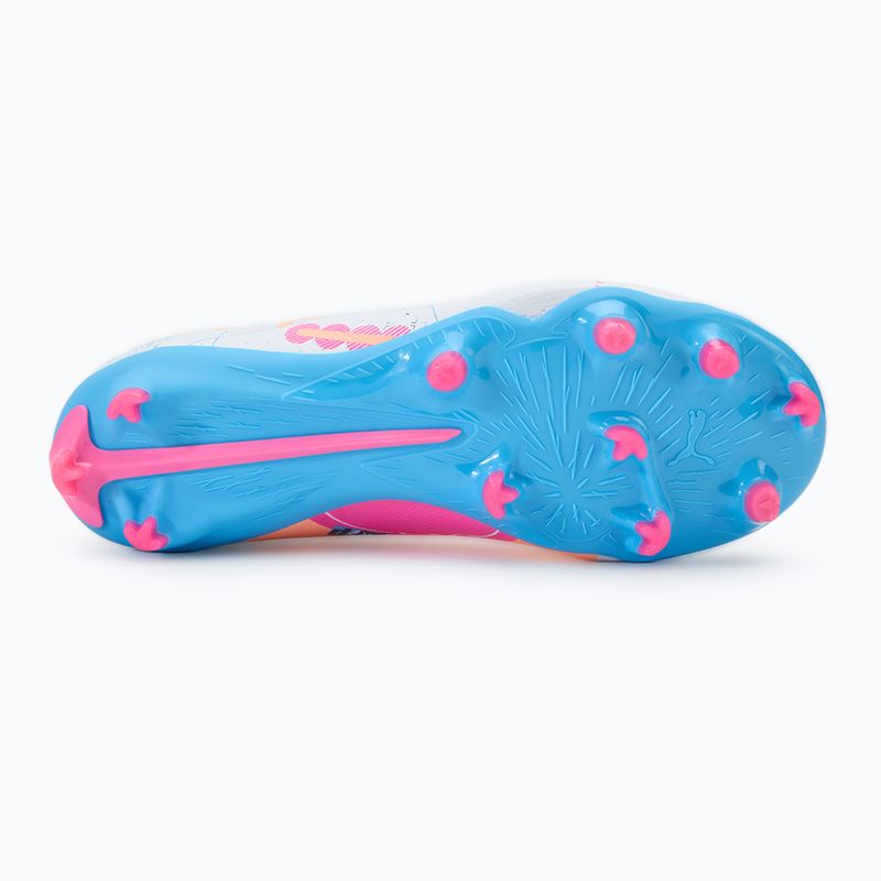 PUMA Ultra 5 Match Vol. Up FG/AG Jr children's football boots puma white/luminous blue 4