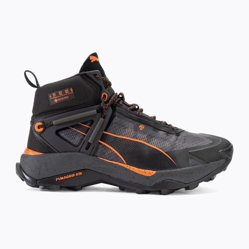 Men's PUMA Explore Nitro Mid Gore-Tex hiking boots puma black/gray skies/flame flicker 2