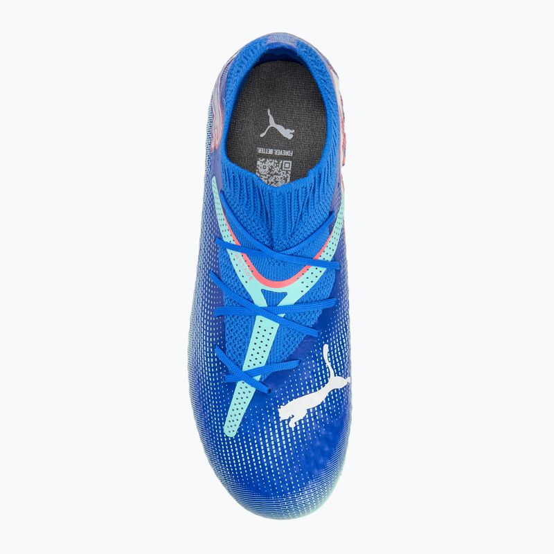 PUMA Future 7 Pro FG/AG Jr children's football boots bluemazing/puma white/electric peppermint 5