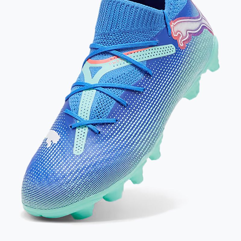 PUMA Future 7 Pro FG/AG Jr children's football boots bluemazing/puma white/electric peppermint 5