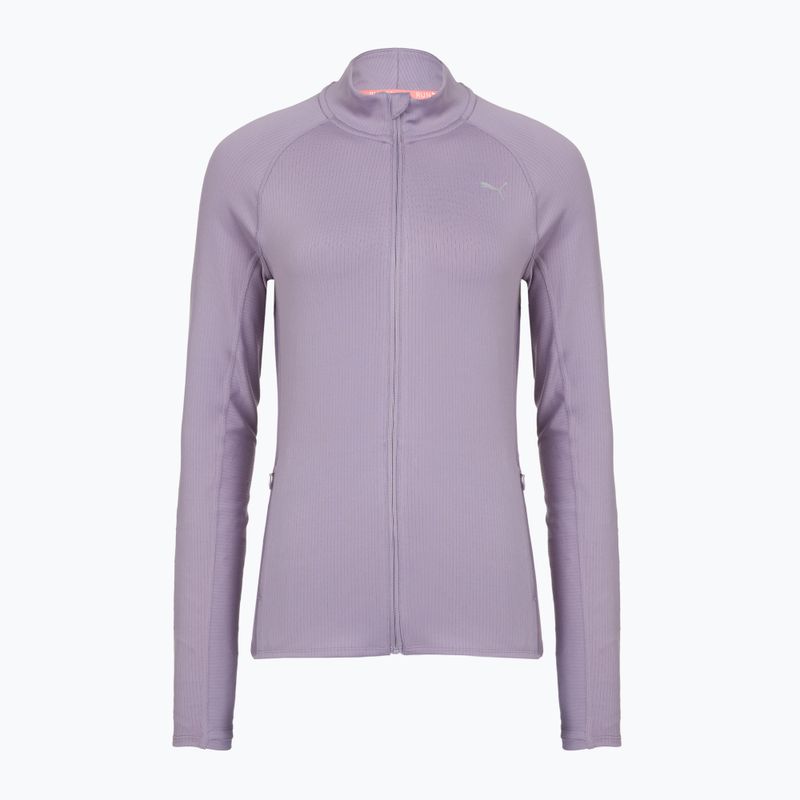 Women's running sweatshirt PUMA Run For Her Ribbed Full Zip pale plum