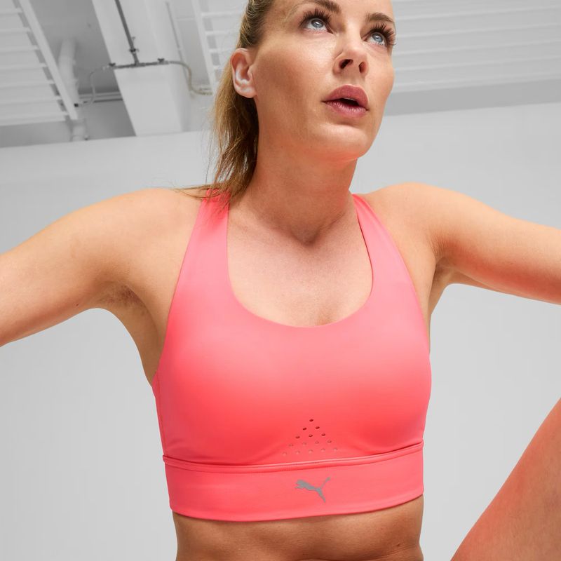 PUMA PWRbreathe Run sunset glow training bra 6