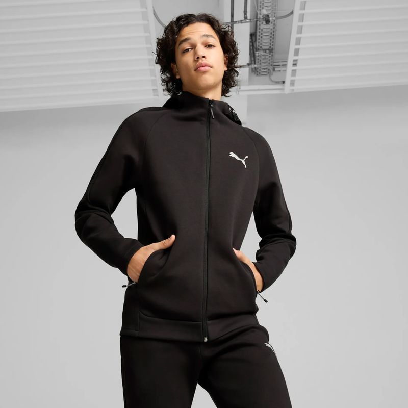 Men's sweatshirt PUMA Evostripe Hoodie FZ DK puma black 3