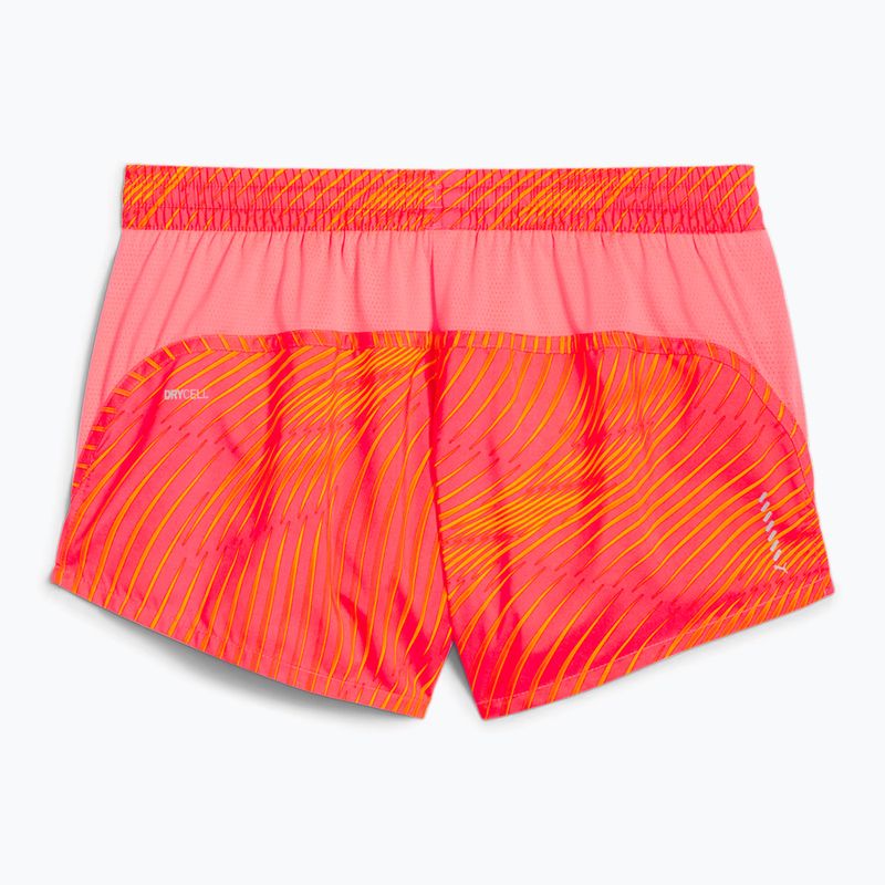 Women's running shorts PUMA Run Favorite AOP Velocity 3" sunset glow/ sun stream 2