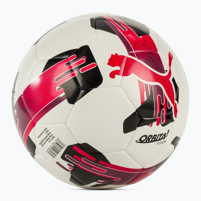 PUMA Orbit 5 Fusion football puma white/puma red size 3 2