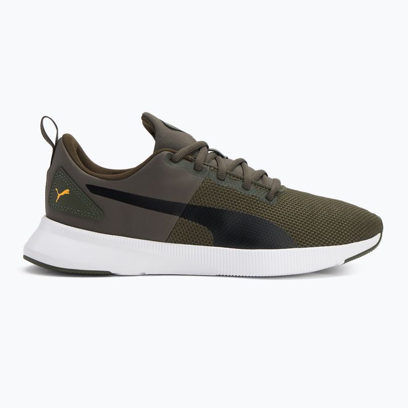 PUMA Flyer Runner dark olive/puma black/sunset stream running shoe 2