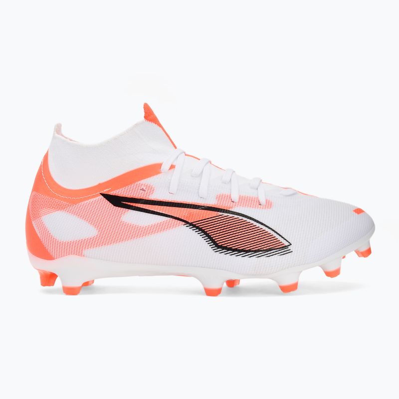 Men's football boots PUMA Ultra 5 Match+ FG/AG puma white/puma black/glowing red 2