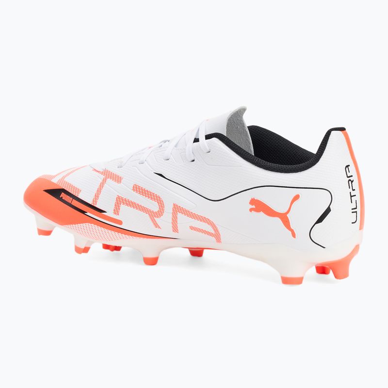 PUMA Ultra 5 Play FG/AG football boots puma white/puma black/glowing red 3