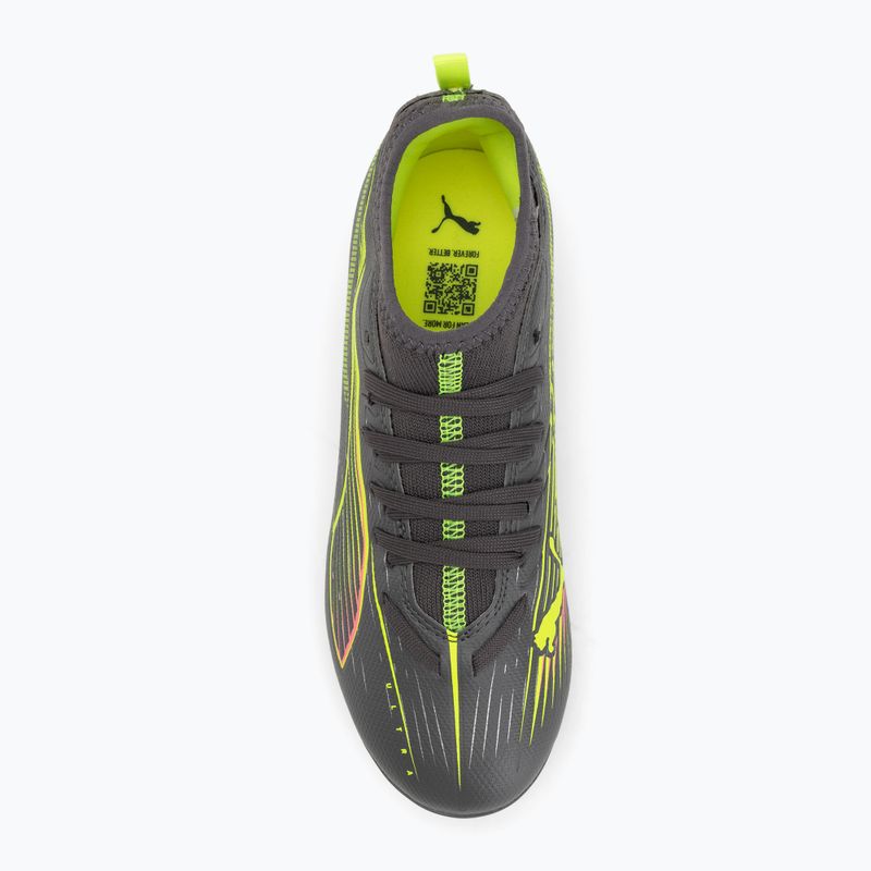 PUMA Ultra 5 Match FG/AG Jr children's football boots matte aged silver/yellow alert/puma aged silver 5