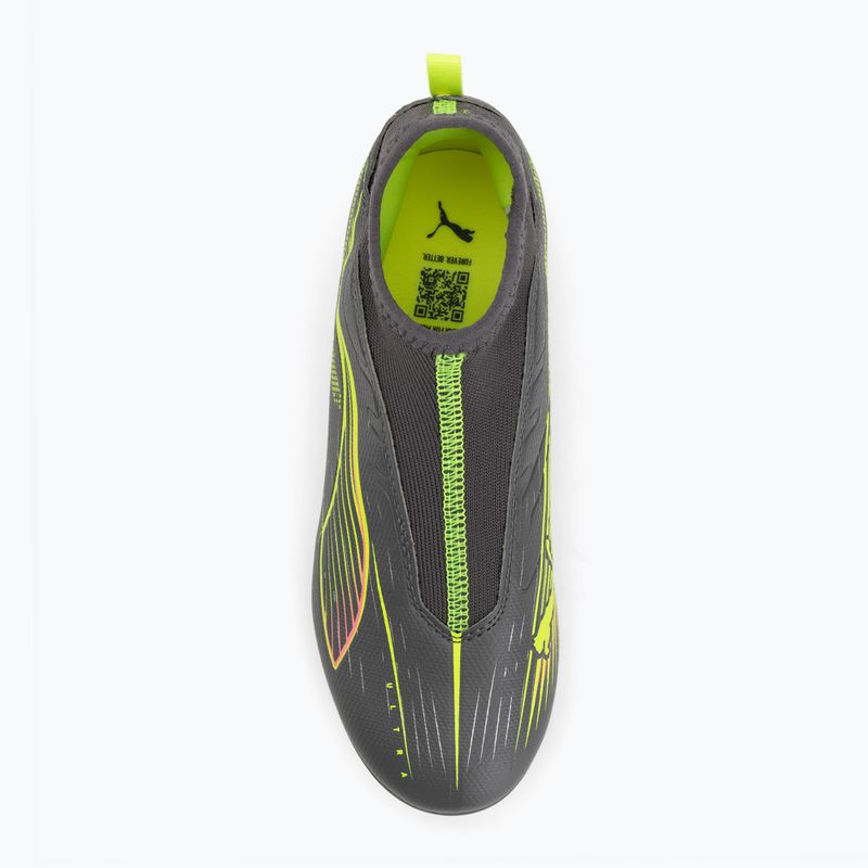 PUMA Ultra 5 Match+ LL FG/AG Jr matte aged silver/yellow alert/puma aged silver children's football boots 5