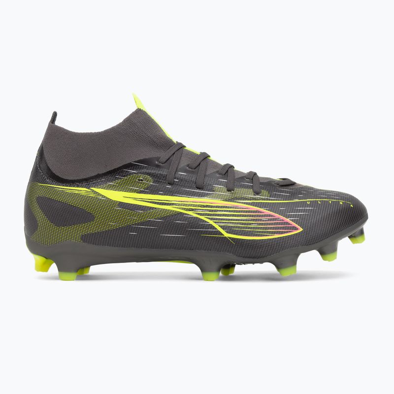 Men's football boots PUMA Ultra 5 Match+ FG/AG matte aged silver/yellow alert/puma aged silver 2