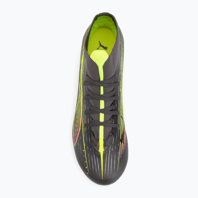 Men's football boots PUMA Ultra 5 Match+ FG/AG matte aged silver/yellow alert/puma aged silver 5