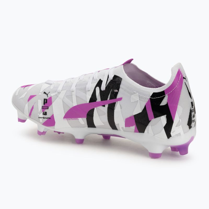 Men's football shoes PUMA Ultra 5 Match Forever FG/AG puma white/pure magenta/feather gray/puma black 3