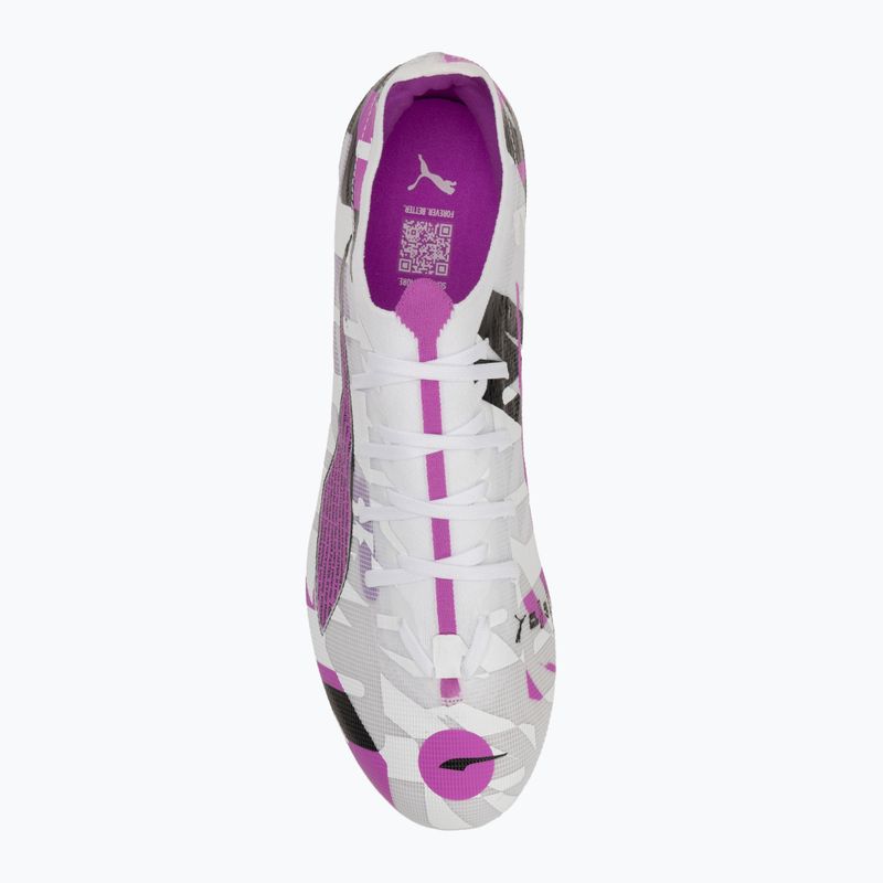 Men's football shoes PUMA Ultra 5 Match Forever FG/AG puma white/pure magenta/feather gray/puma black 5