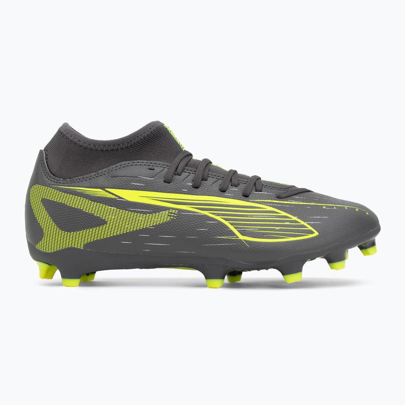 Men's football boots PUMA Ultra 5 Play+ FG/AG matte aged silver/yellow alert/puma aged silver 2