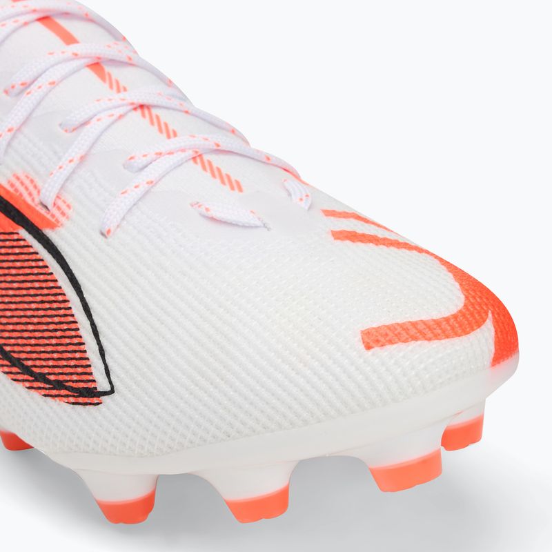 Men's football boots PUMA Ultra 5 Pro FG/AG puma white/puma black/glowing red 7