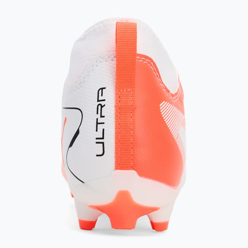 PUMA Ultra 5 Match+ LL FG/AG Jr children's football boots puma white/puma black/glowing red 6