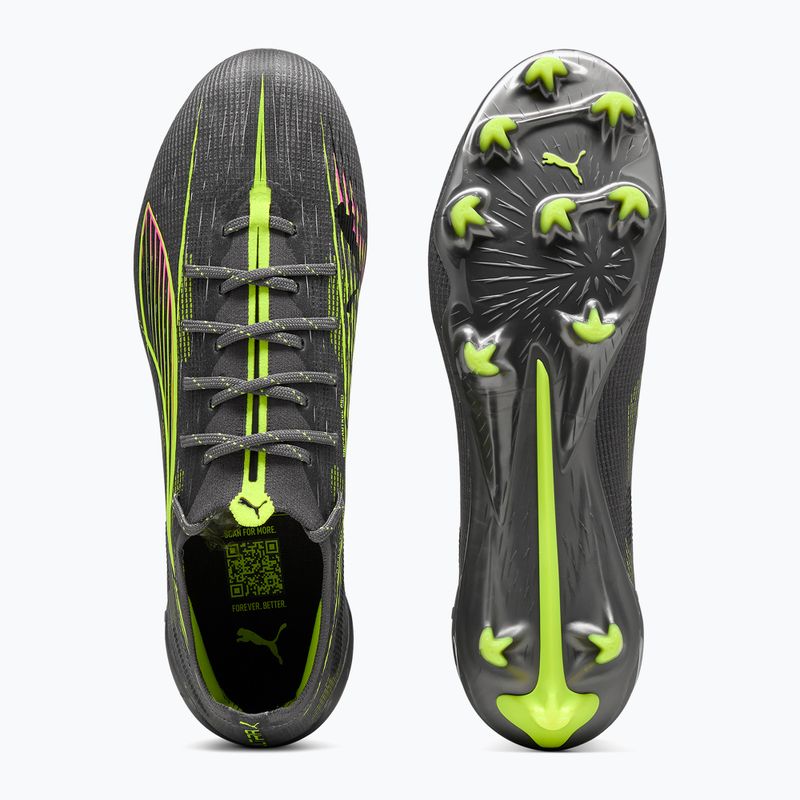 PUMA men's football boots Ultra 5 Ultimate FG matte aged silver/yellow alert/sun struck 3