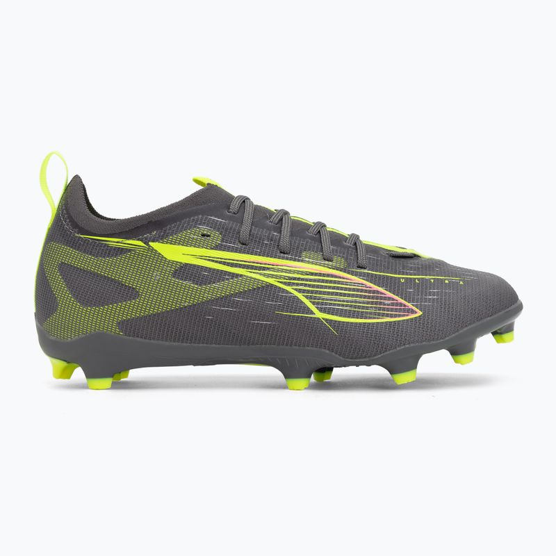 PUMA Ultra 5 Pro FG/AG Jr matte aged silver/yellow alert/sun struck children's football boots 2