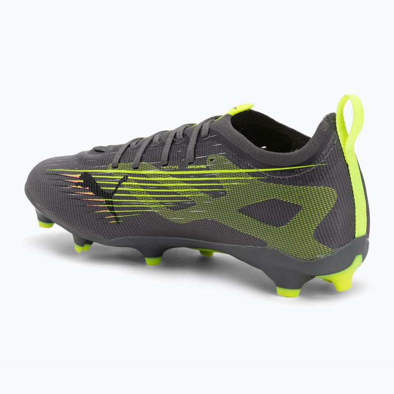 PUMA Ultra 5 Pro FG/AG Jr matte aged silver/yellow alert/sun struck children's football boots 3