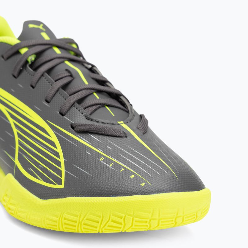 PUMA Ultra 5 Play IT Jr children's football boots matte aged silver/yellow alert/puma aged silver 7