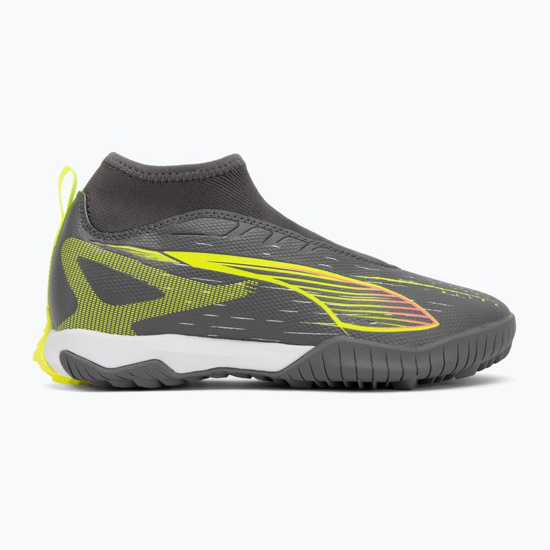 Children's football boots PUMA Ultra 5 Match+ LL TT + Mid Jr matte aged silver/yellow alert/puma aged silver 2