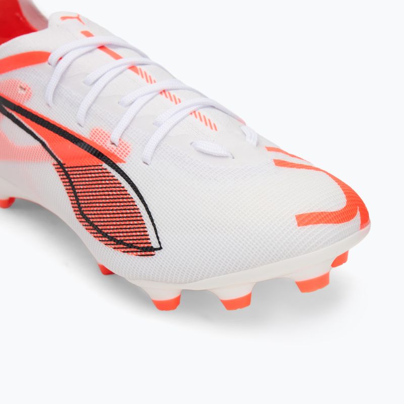 PUMA Ultra 5 Pro FG/AG Jr children's football boots puma white/puma black/glowing red 7