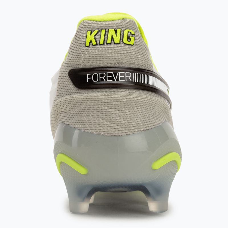 Men's football shoes PUMA King Ultimate Forever FG/AG feather gray/electric lime/puma white/flat light gray 6