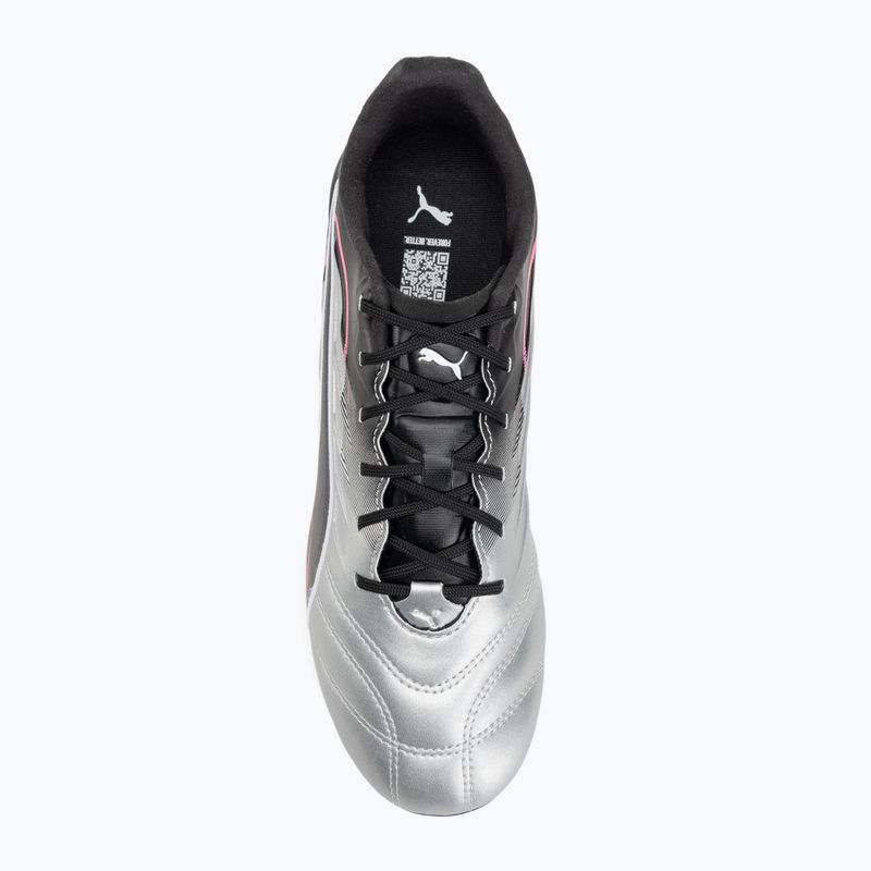 Men's football boots PUMA King Pro FG/AG puma silver/puma black/sun struck/puma white 5