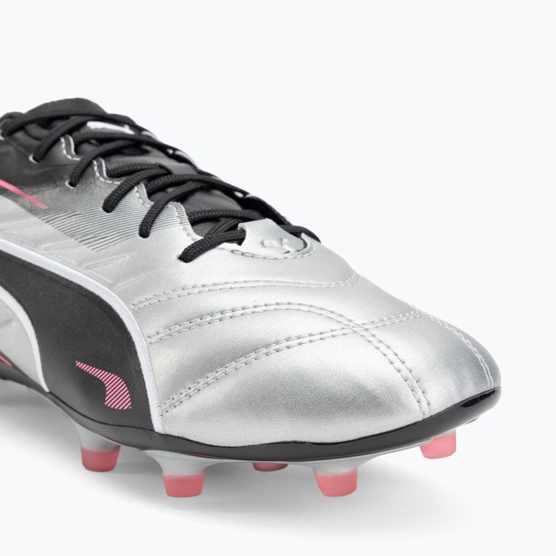 Men's football boots PUMA King Pro FG/AG puma silver/puma black/sun struck/puma white 7